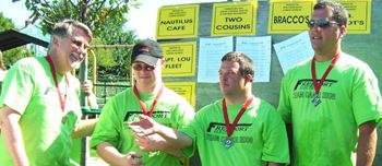 Getting their awards